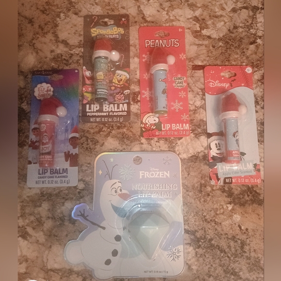 Disney Other - Disney Assorted Lip Balm Set - Red, Blue, White